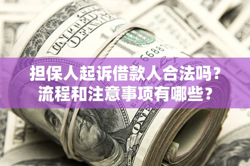 北京担保人起诉借款人合法吗？流程和注意事项有哪些？
