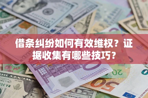 北京借条纠纷如何有效维权？证据收集有哪些技巧？
